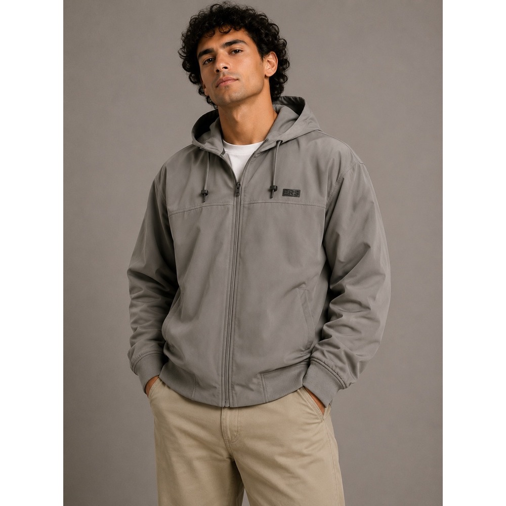 TravisMathew Mens Full Zip Hoodie Jacket Grey ERS Logo Golf Activewear Small |G1